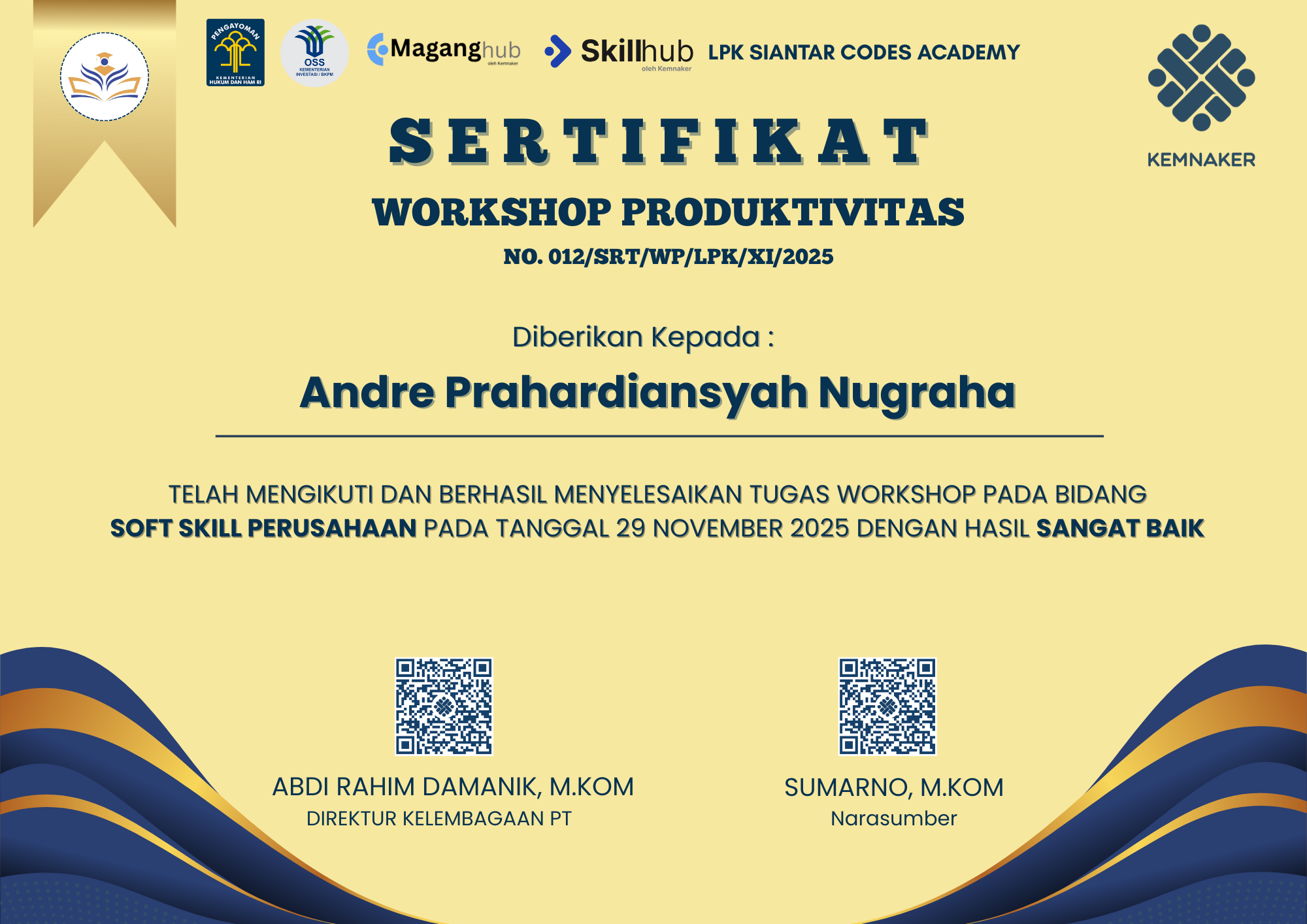 Workshop Produktivitas pada Bidang Soft Skill Perusahaan